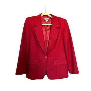 Pendleton Women’s Red Wool Blazer Jacket Size 6 100% Virgin Wool Made in USA